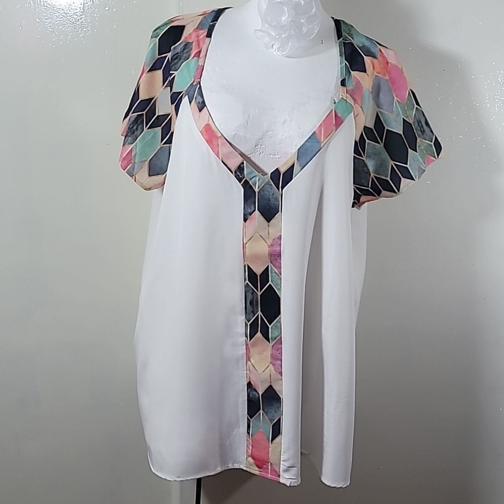 1785 MISSLOOK Top  Cream  Size XXL